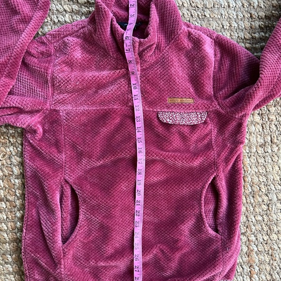 Simply Southern Raspberry Textured Pullover - Picture 5 of 7